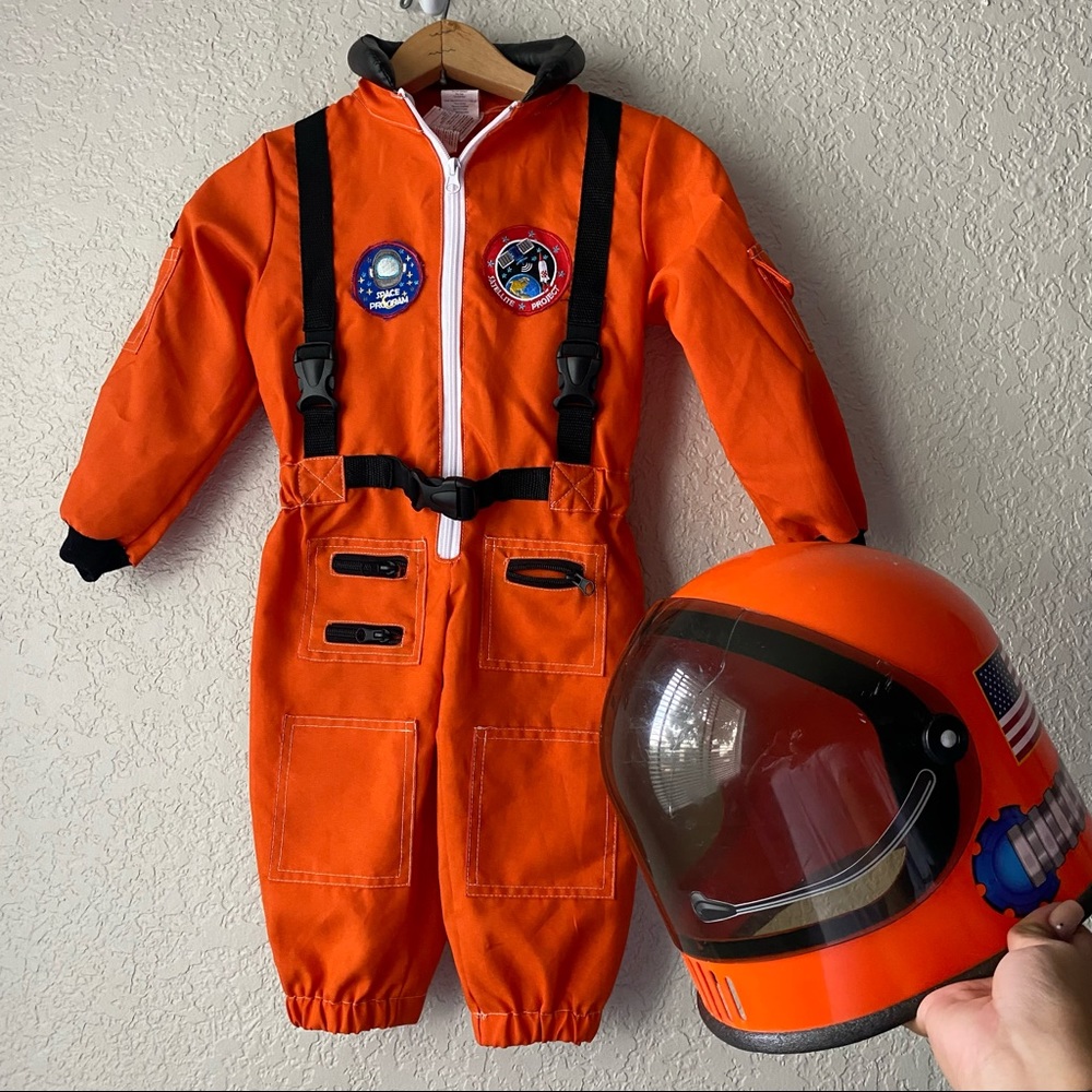NASA Orange Astronaut Space Suit with Helmet